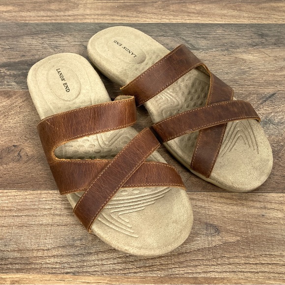 Lands' End Women's Tan Terrain Slide Sandal Size 9 - Picture 3 of 8